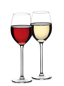 two wine glasses
